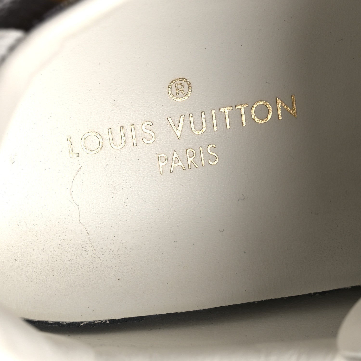 Louis Vuitton Calfskin Embossed Monogram Time Out Sneakers 36 White
