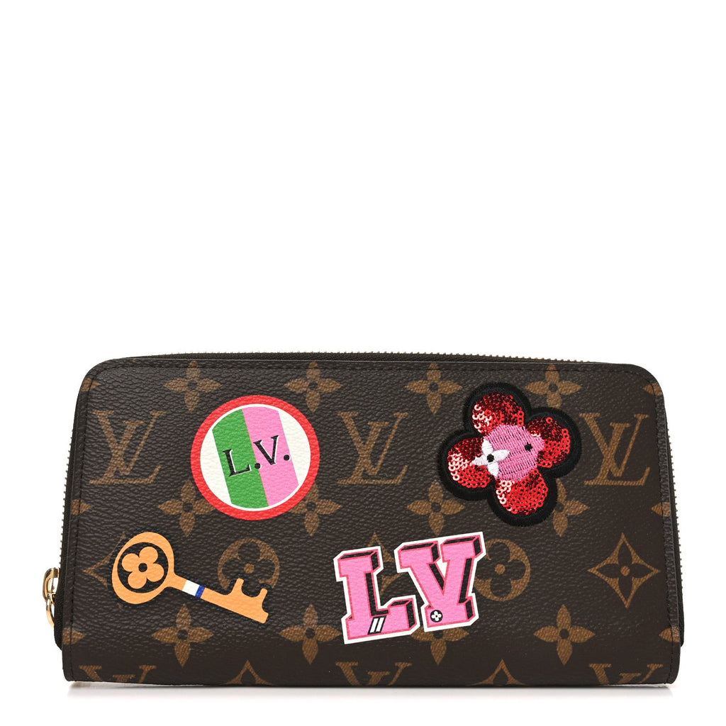 Louis Vuitton Monogram Travel Stickers Zippy Wallet