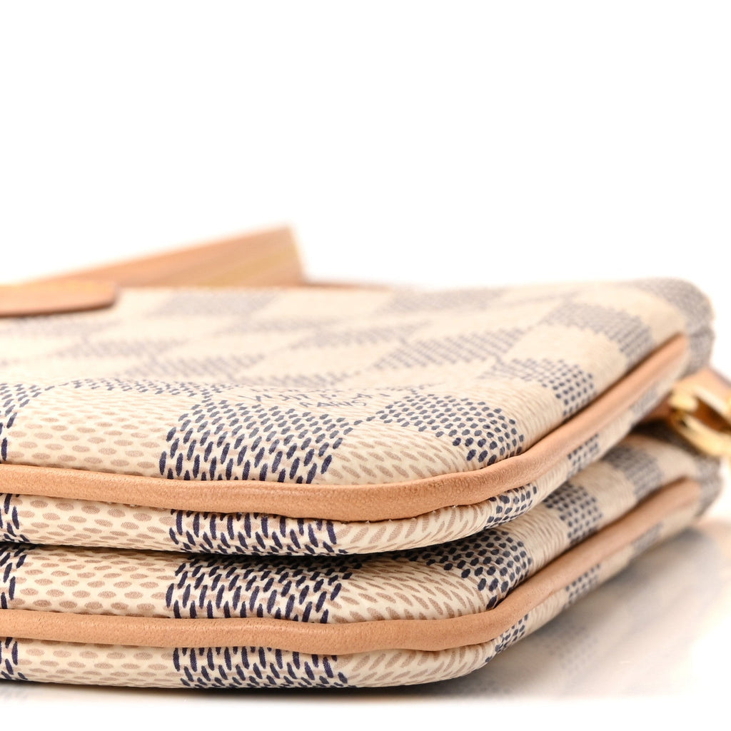 Louis Vuitton Damier Azur Double Zip Pochette