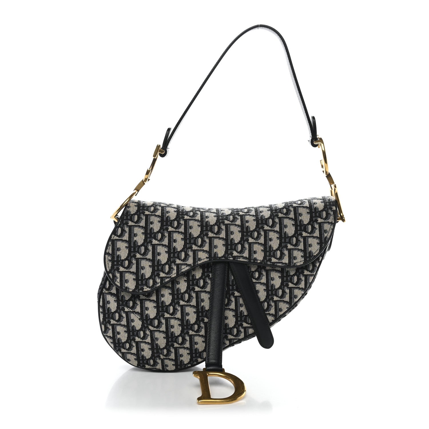 Christian Dior Oblique Saddle Bag Blue