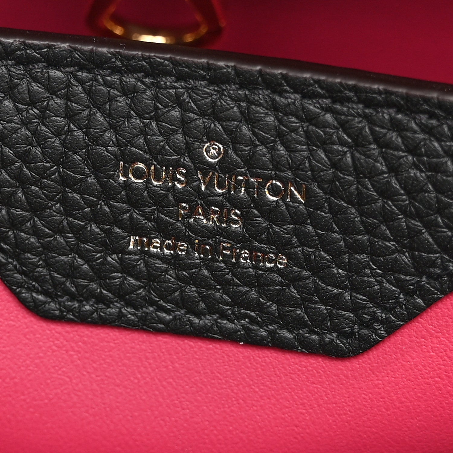 Louis Vuitton Taurillon Capucines PM Black