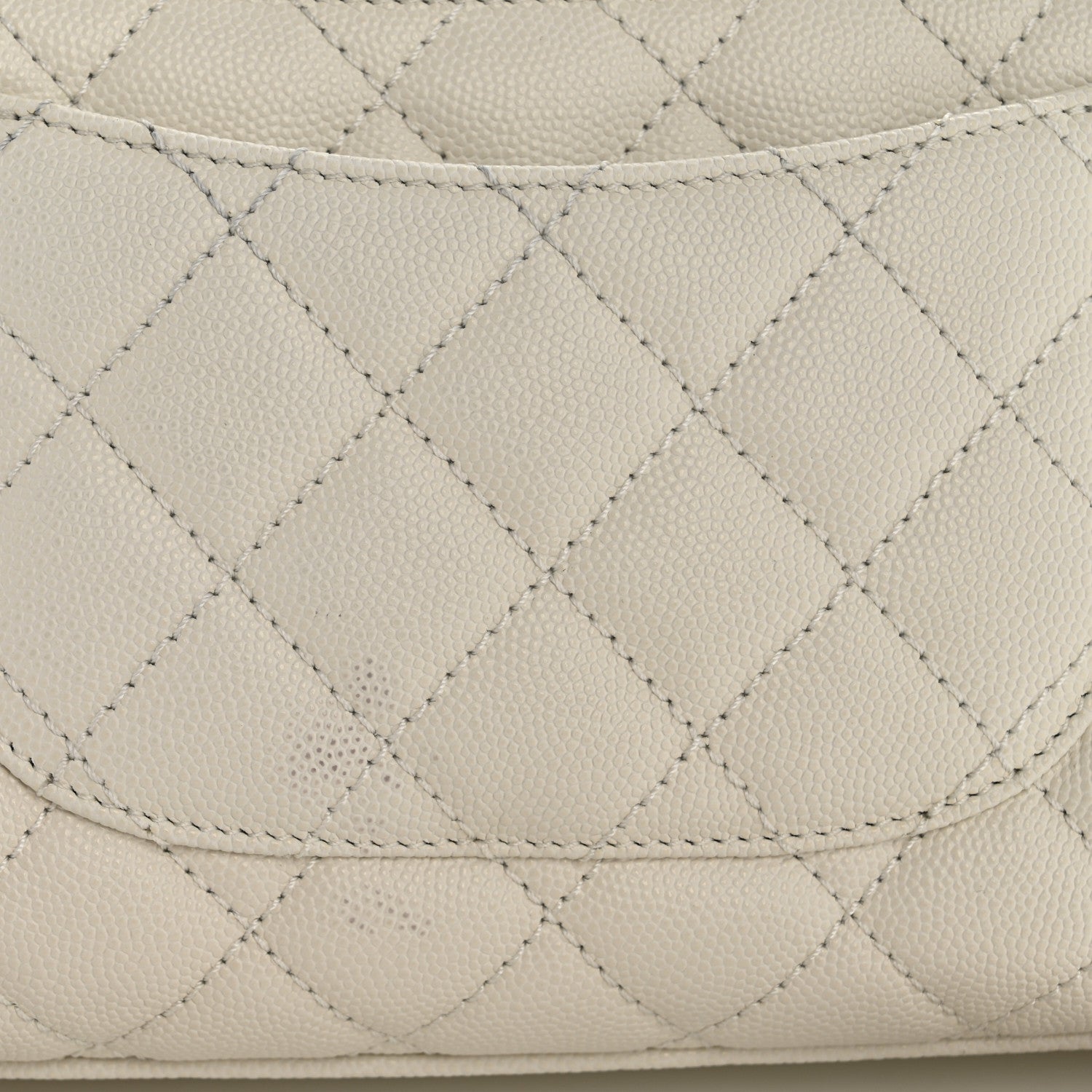 Chanel Caviar Quilted Mini Coco Handle Flap White