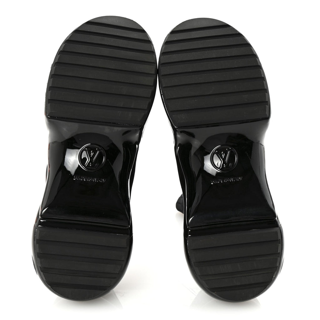 Louis Vuitton Stretch Textile Patent LV Archlight Sneaker Boots 35 Black