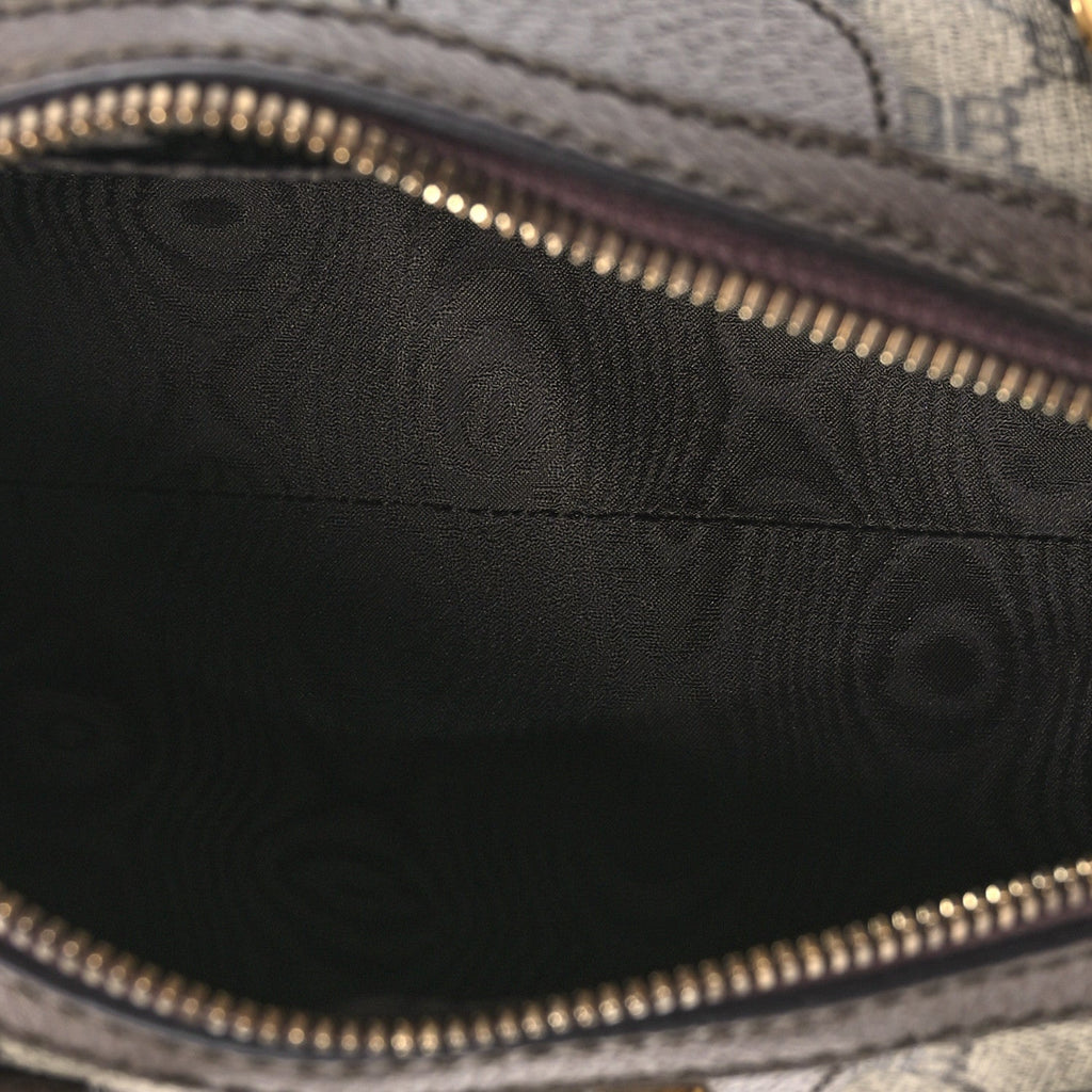 Gucci X BALENCIAGA BB Supreme Monogram Web Small Ophidia Boston Bag Beige New Acero