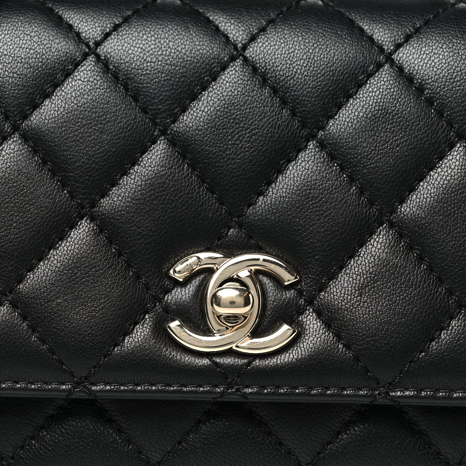 Chanel Goatskin Quilted Rainbow Extra Mini Coco Handle Flap Black
