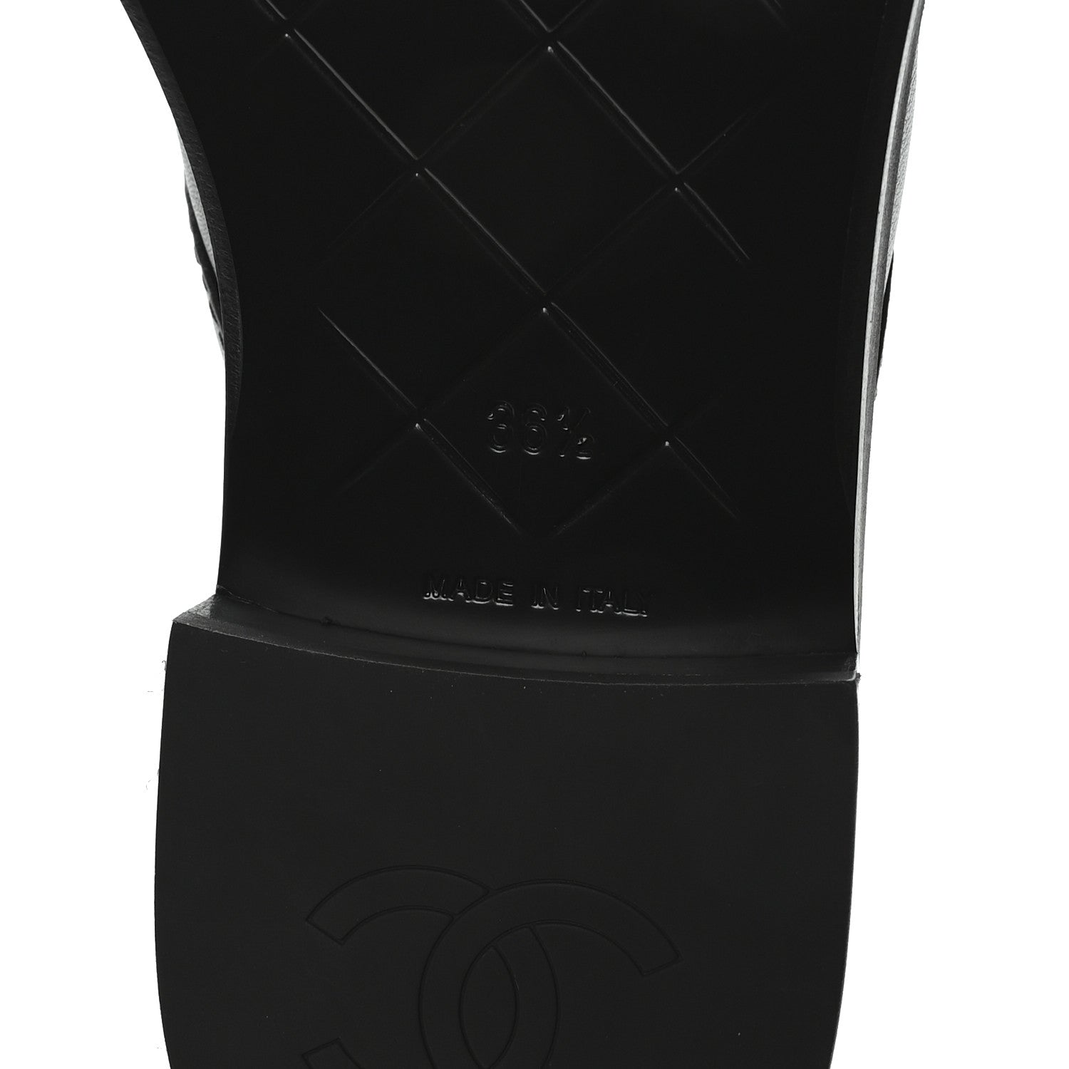 Lambskin Quilted CC Turnlock Mules 36.5 Black