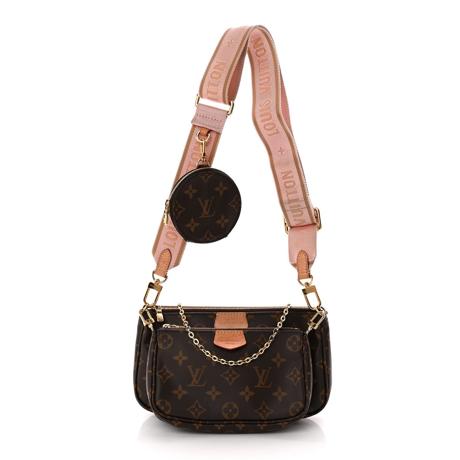 Louis Vuitton Monogram Multi Pochette Accessories Rose Clair
