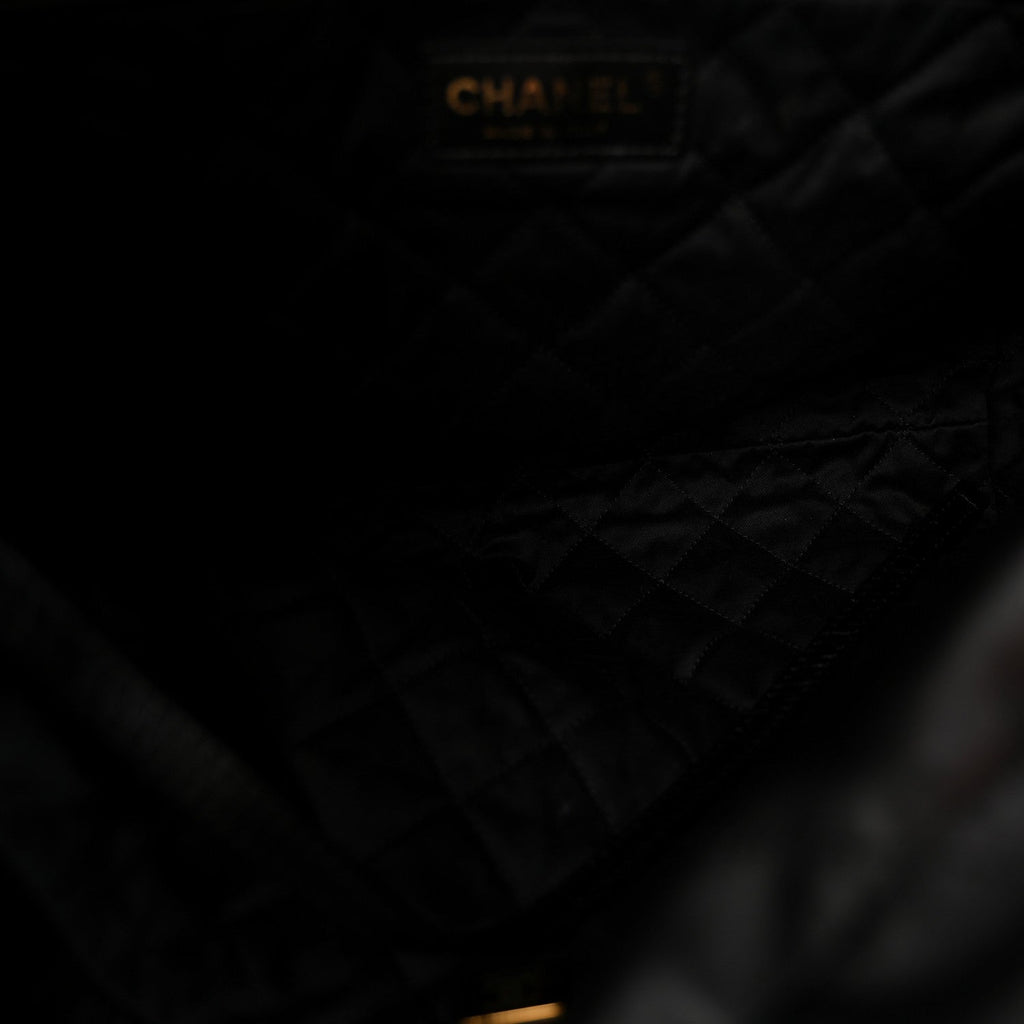 Chanel Shiny Calfskin Quilted Small Chanel 22 Black