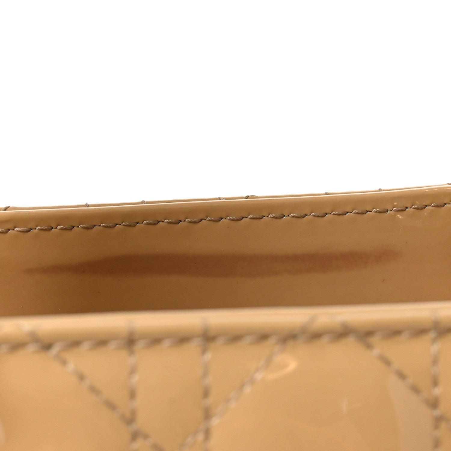 Christian Dior Patent Cannage Large Lady Dior Beige