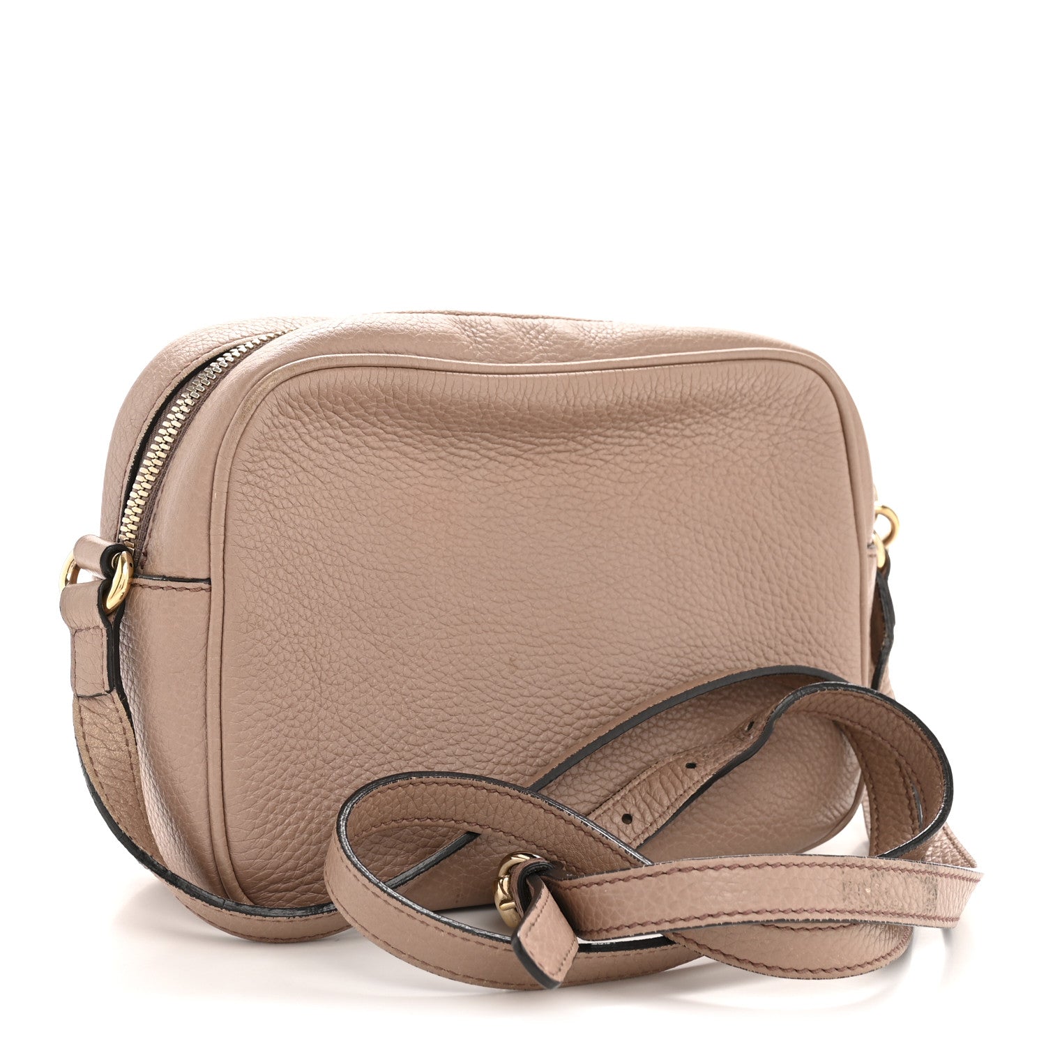 Gucci Pebbled Calfskin Small Soho Disco Bag Rose Beige