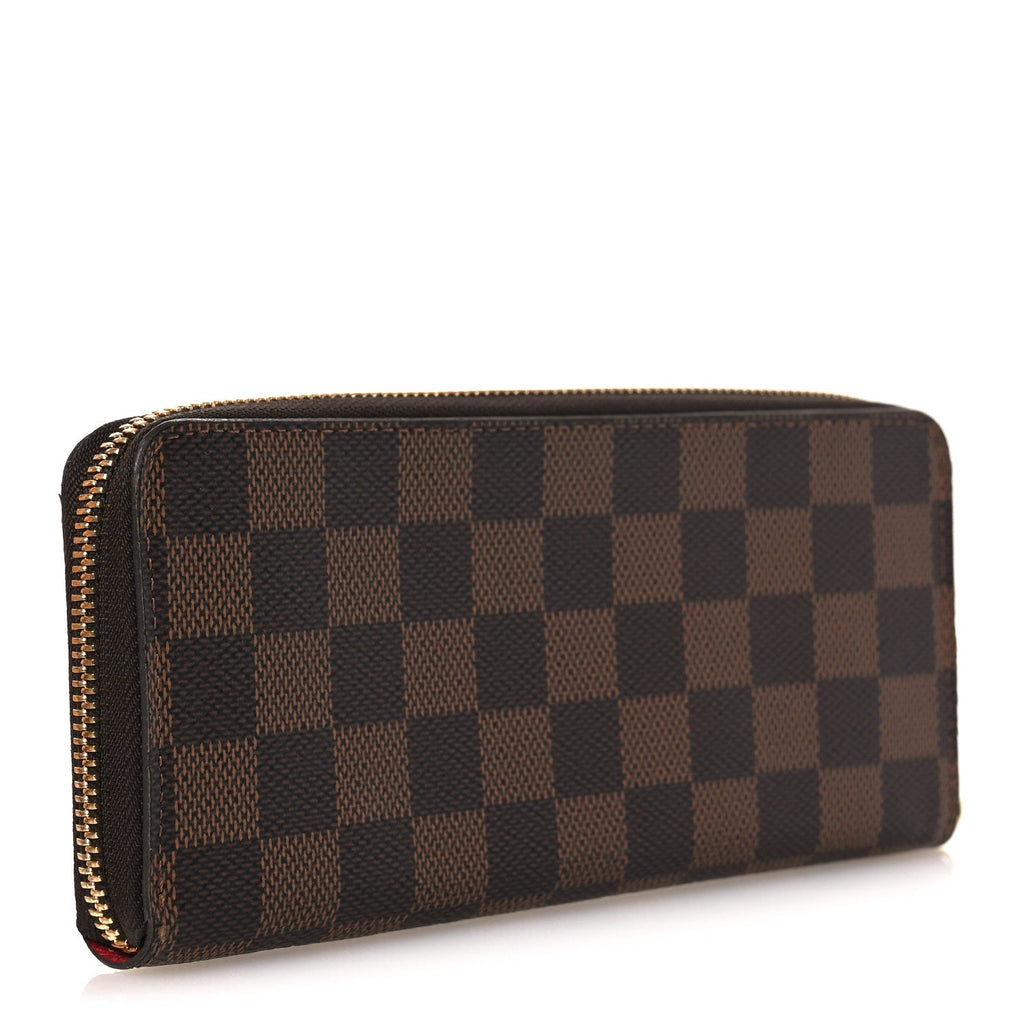 Louis Vuitton Damier Ebene Clemence Wallet Cherry
