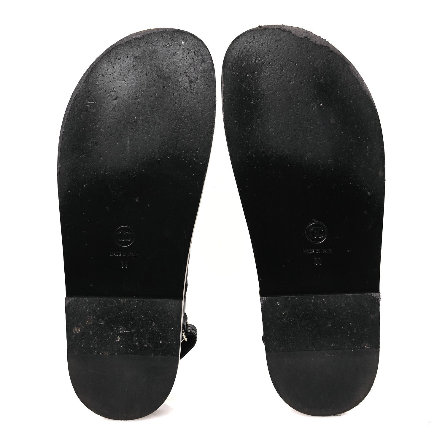Lambskin Velcro Dad Sandals 39 Black
