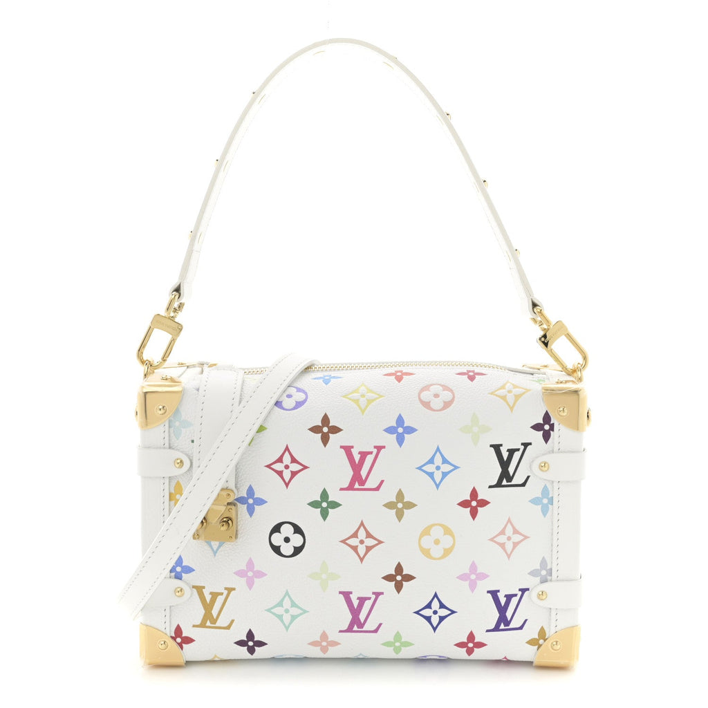 Louis Vuitton LV x TM Cowhide Monogram Multicolor Side Trunk MM White