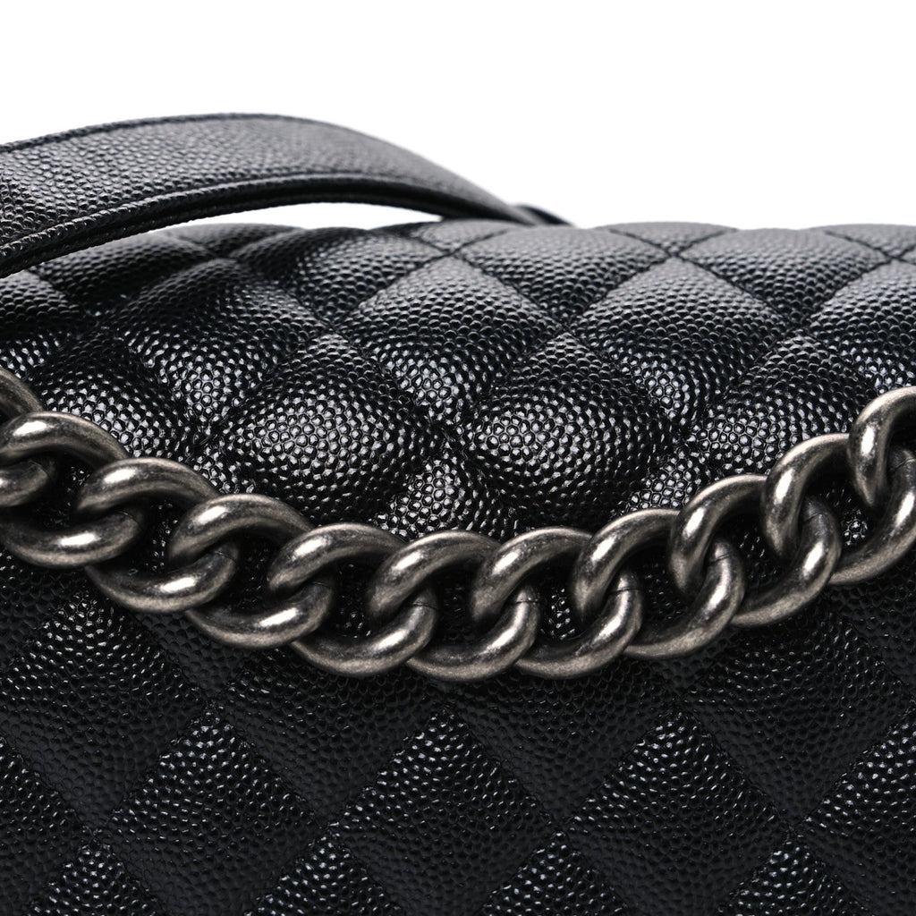 Chanel Caviar Quilted Medium Boy Flap Black