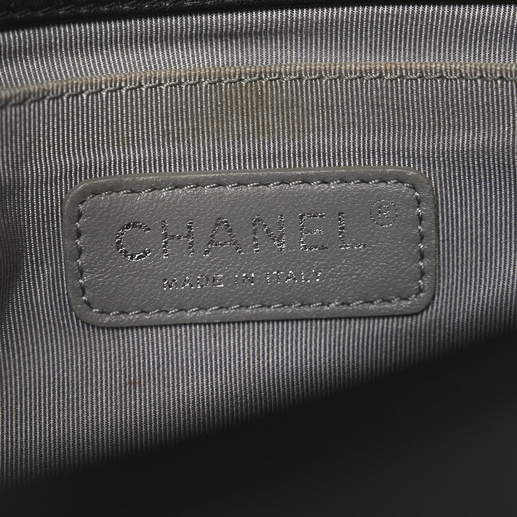 Chanel Lambskin Quilted Medium Boy Flap Dark Grey