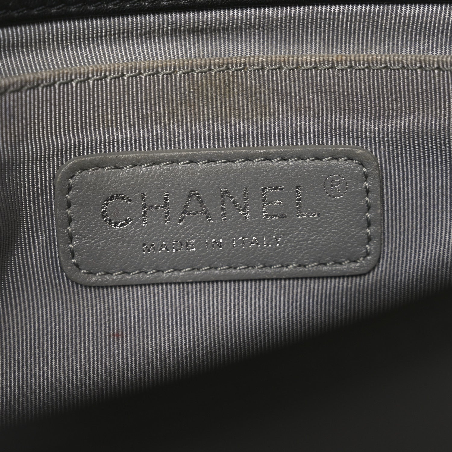 Chanel Lambskin Quilted Medium Boy Flap Dark Grey