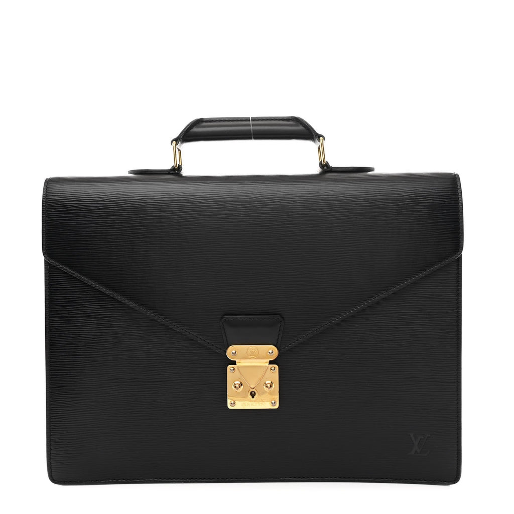 Louis Vuitton Epi Serviette Conseiller Briefcase Black