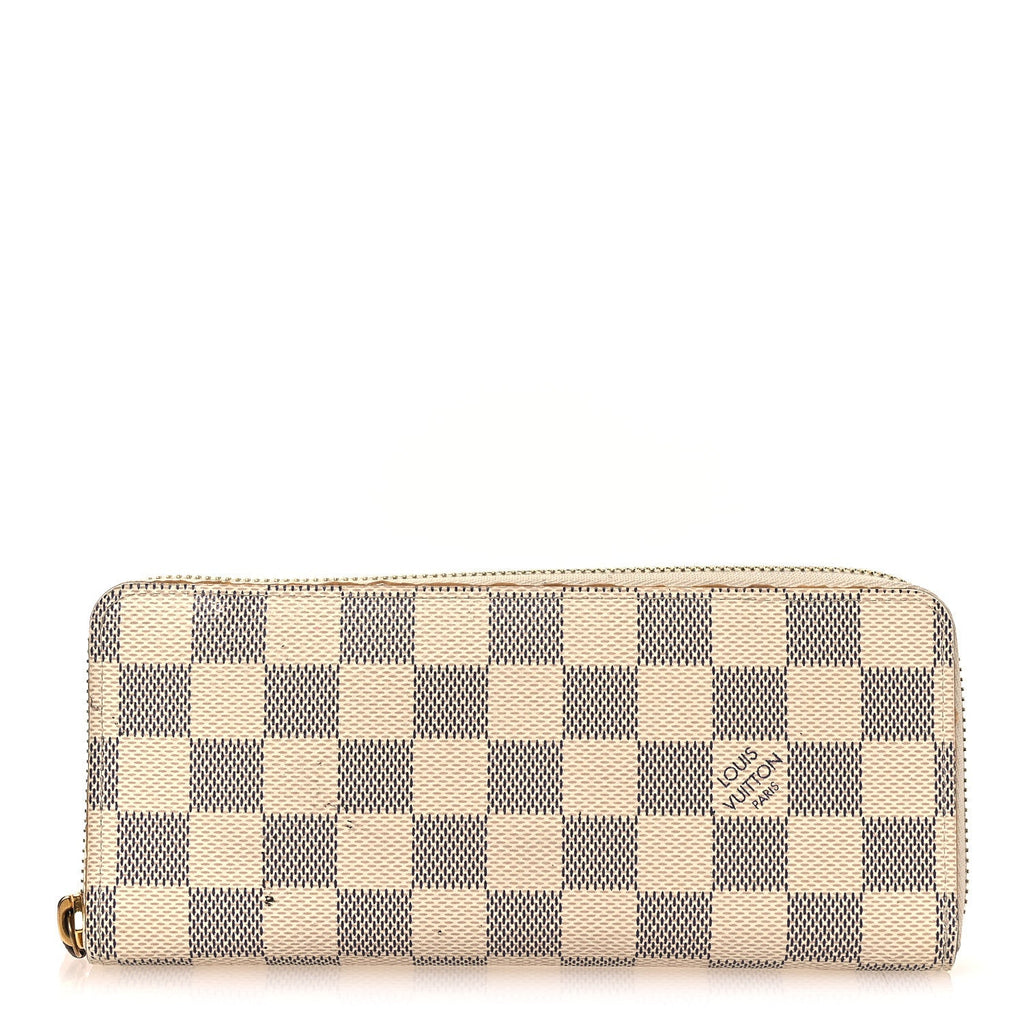 Louis Vuitton Damier Azur Clemence Wallet Rose Ballerine