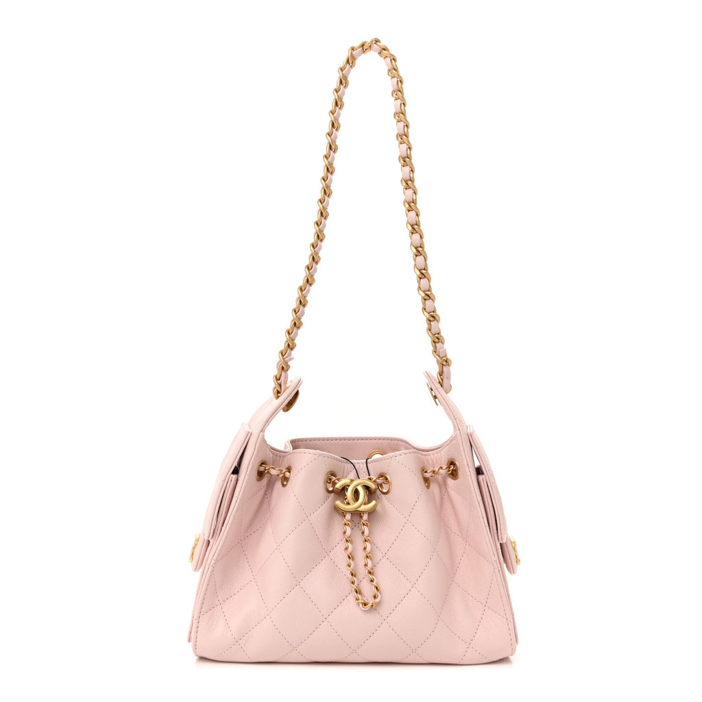 Chanel Caviar Quilted Mini Chanel 25 Handbag Light Pink