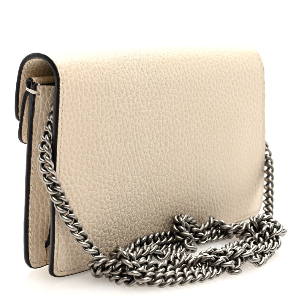 Gucci Dollar Calfskin Crystal Super Mini Dionysus Shoulder Bag Mystic White Black Diamond