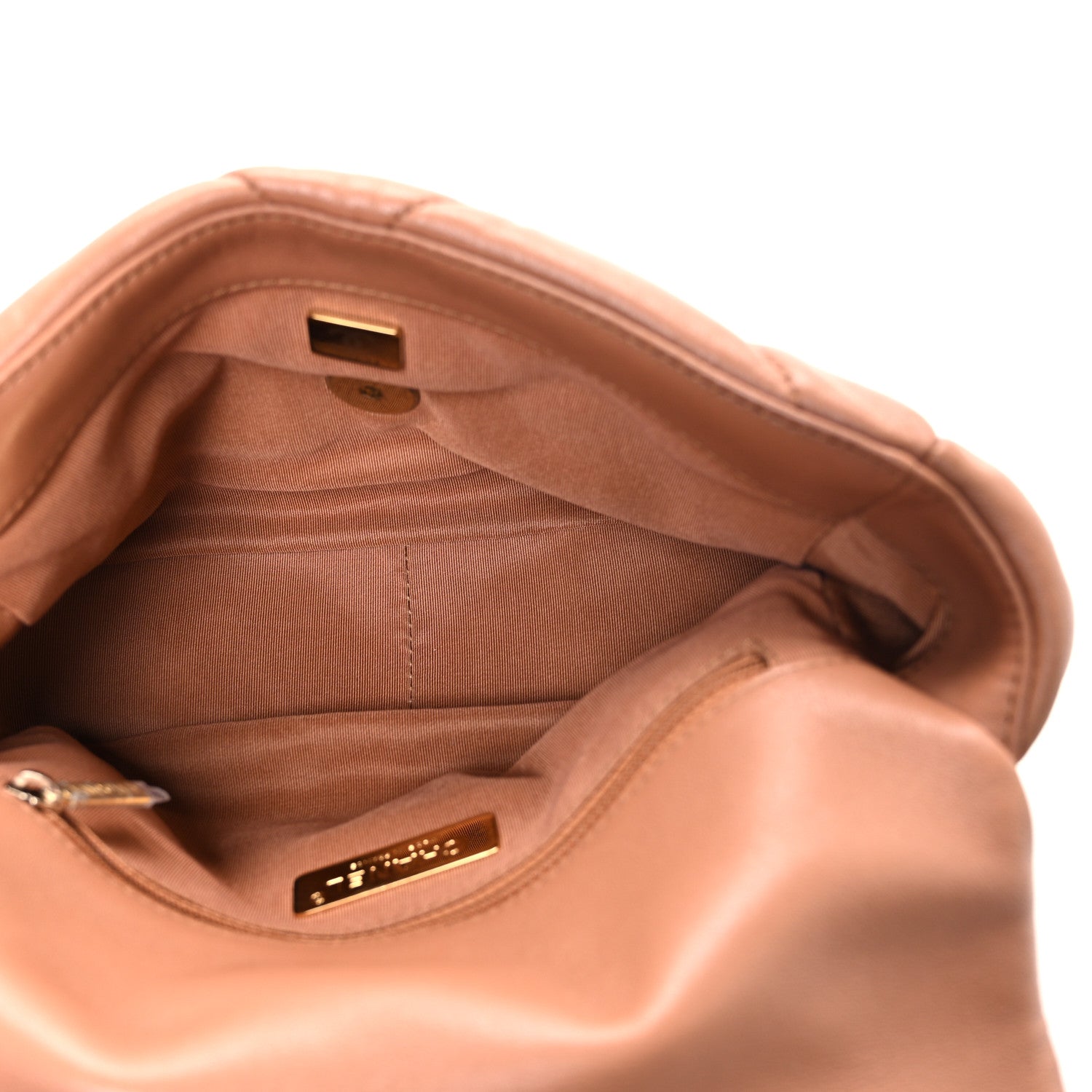 Chanel Lambskin Quilted Medium Chanel 19 Flap Brown