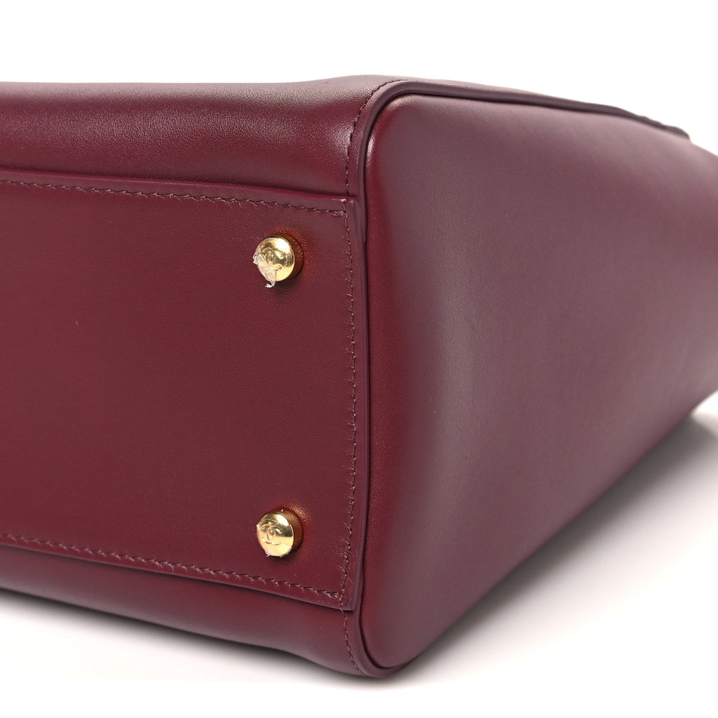 Chanel Calfskin Archetype Small Shopping Tote Dark Burgundy