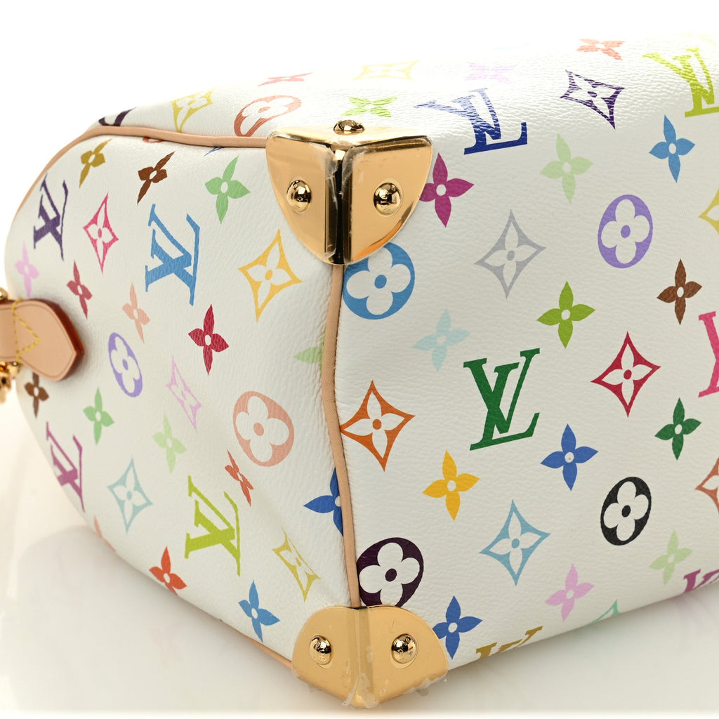 Louis Vuitton LV X TM Monogram Multicolor Speedy Bandouliere 25 White