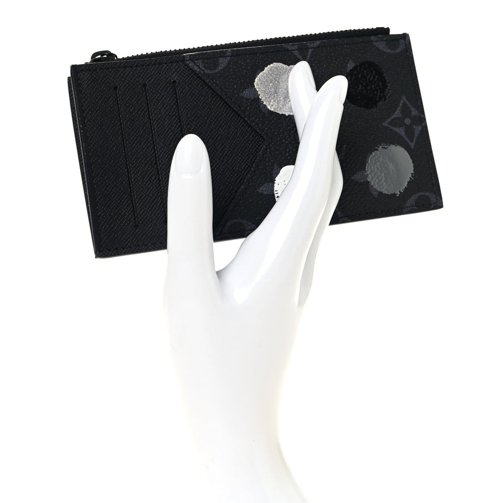 Louis Vuitton LV X YK Monogram Eclipse Taiga Coin Card Holder