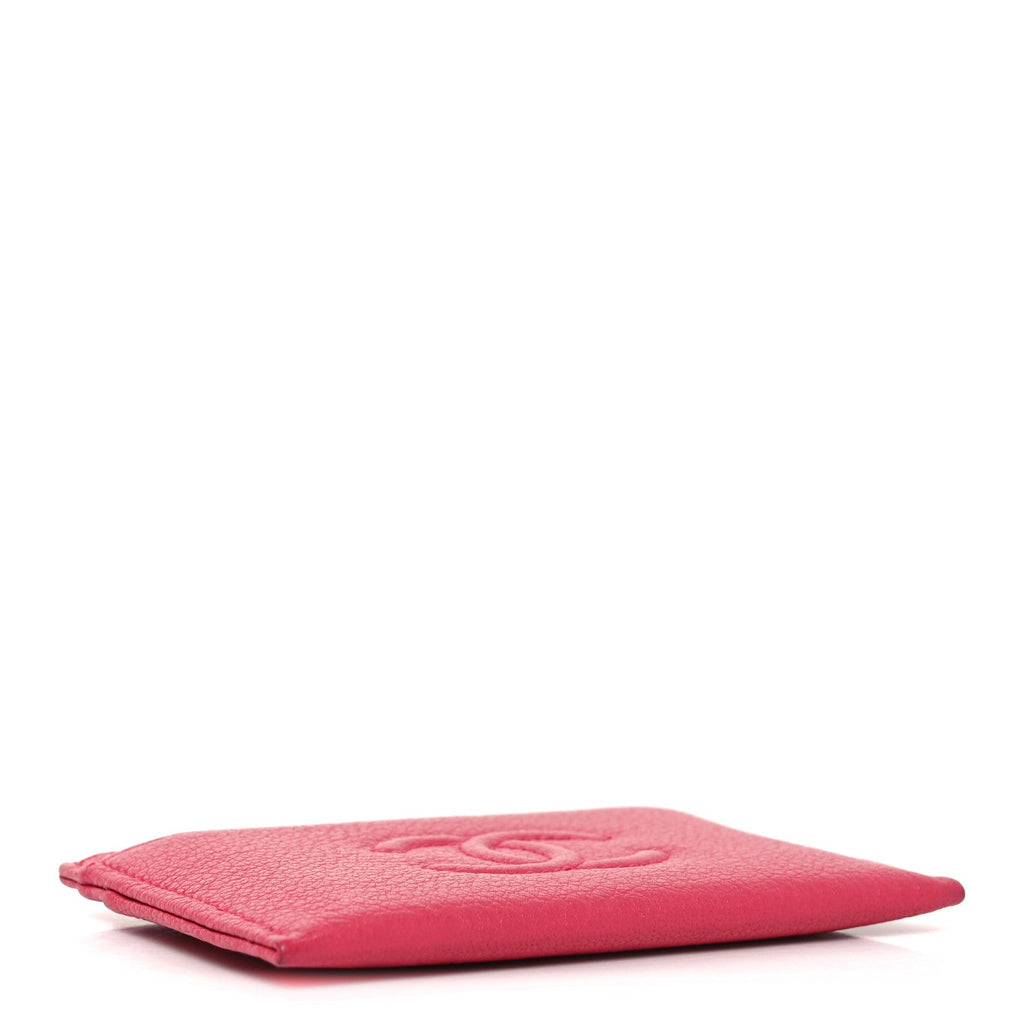 Goatskin Timeless CC Card Holder Fuchsia