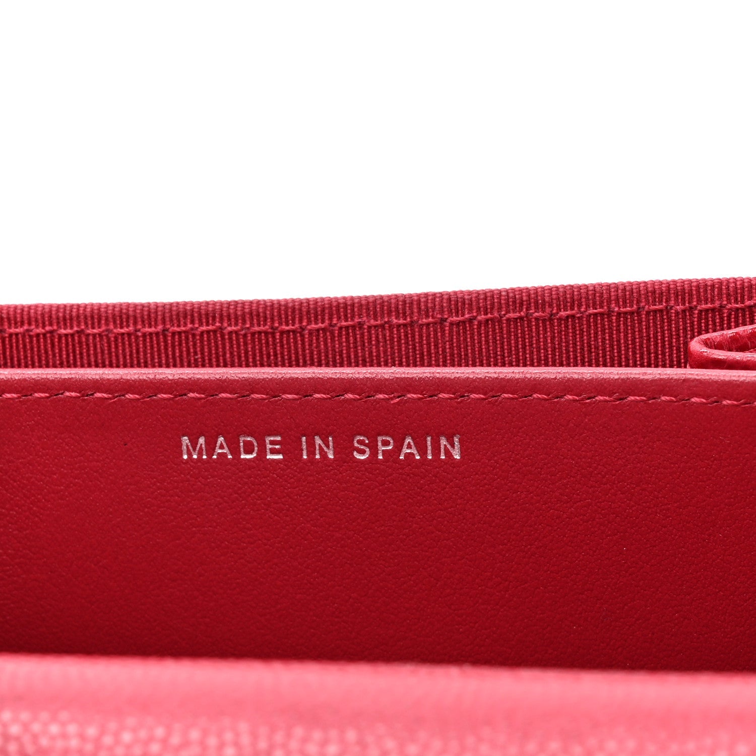 Caviar Quilted Flap Card Holder Wallet Red