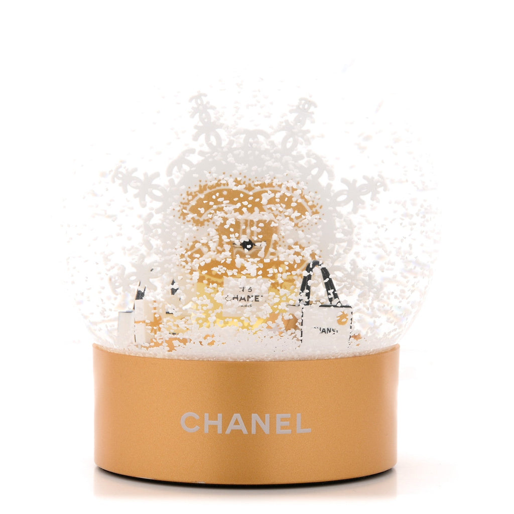 Glass N°5 Perfume Bottle Snow Globe