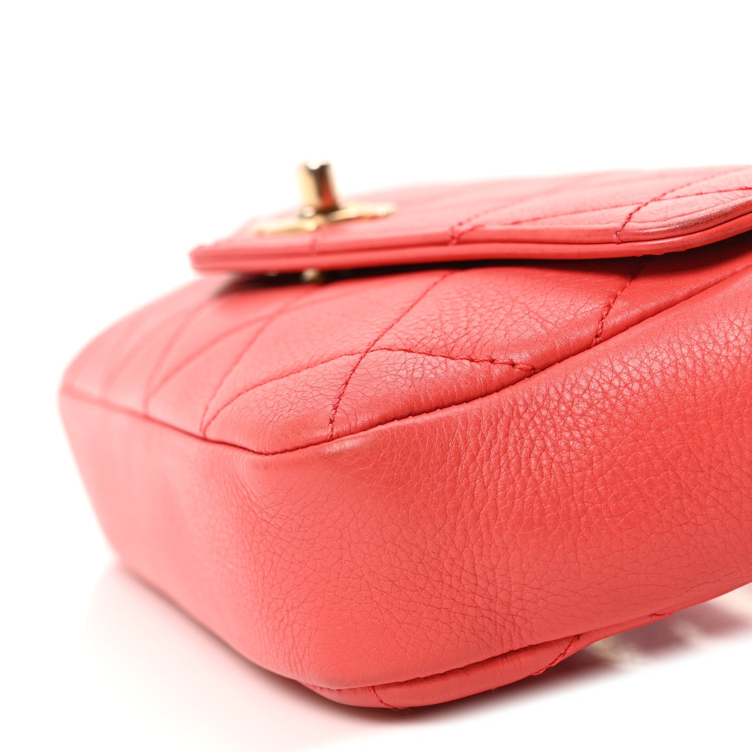 Chanel Calfskin Quilted Flap Waist Bag Red