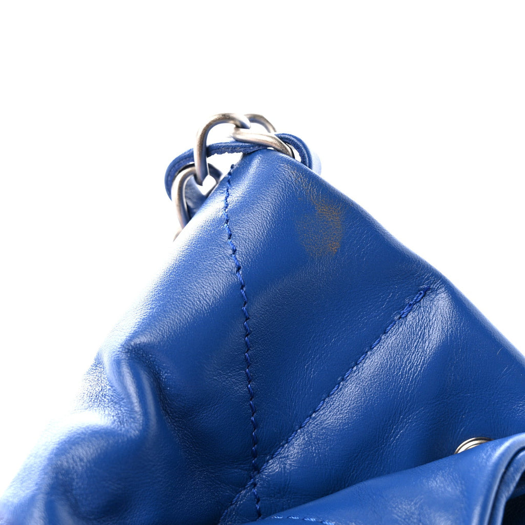 Chanel Shiny Calfskin Quilted Chanel 22 Blue