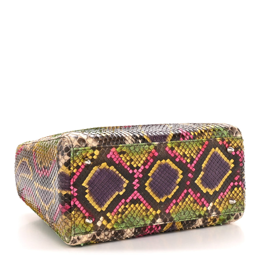 Christian Dior Snakeskin Medium Lady Dior Multicolor