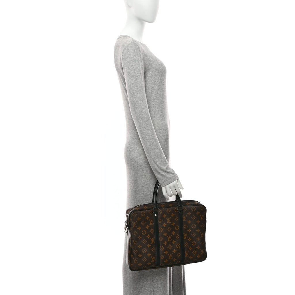 Louis Vuitton Monogram Macassar Porte-Documents Voyage PM