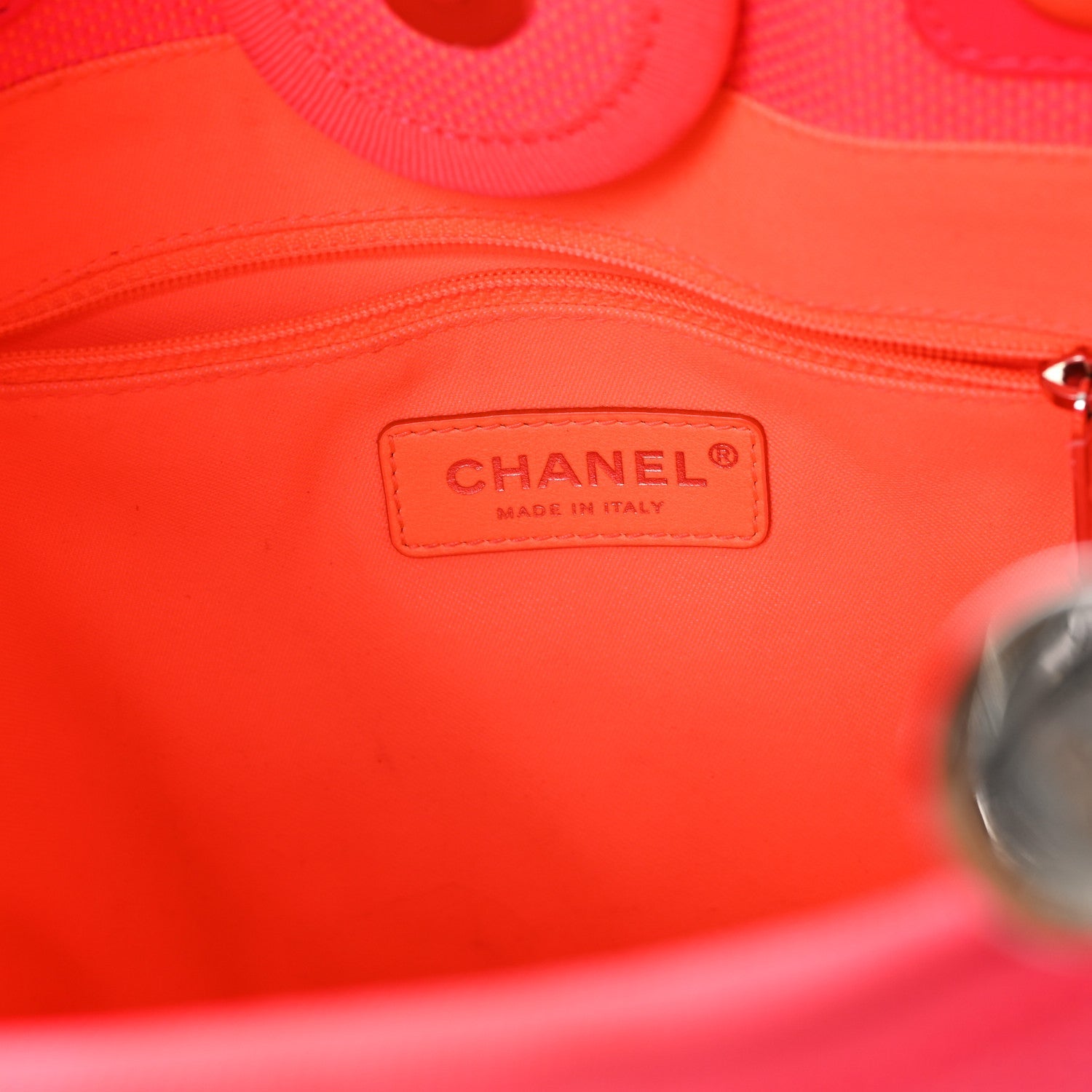 Chanel Canvas Mini Deauville Tote Pink Orange