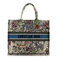 Christian Dior Canvas Embroidered Large D-Constellation Book Tote Latte Multicolor