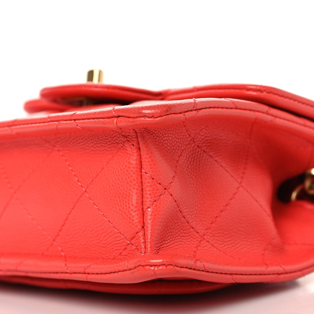 Chanel Caviar Quilted Mini Sweet Classic Flap Red