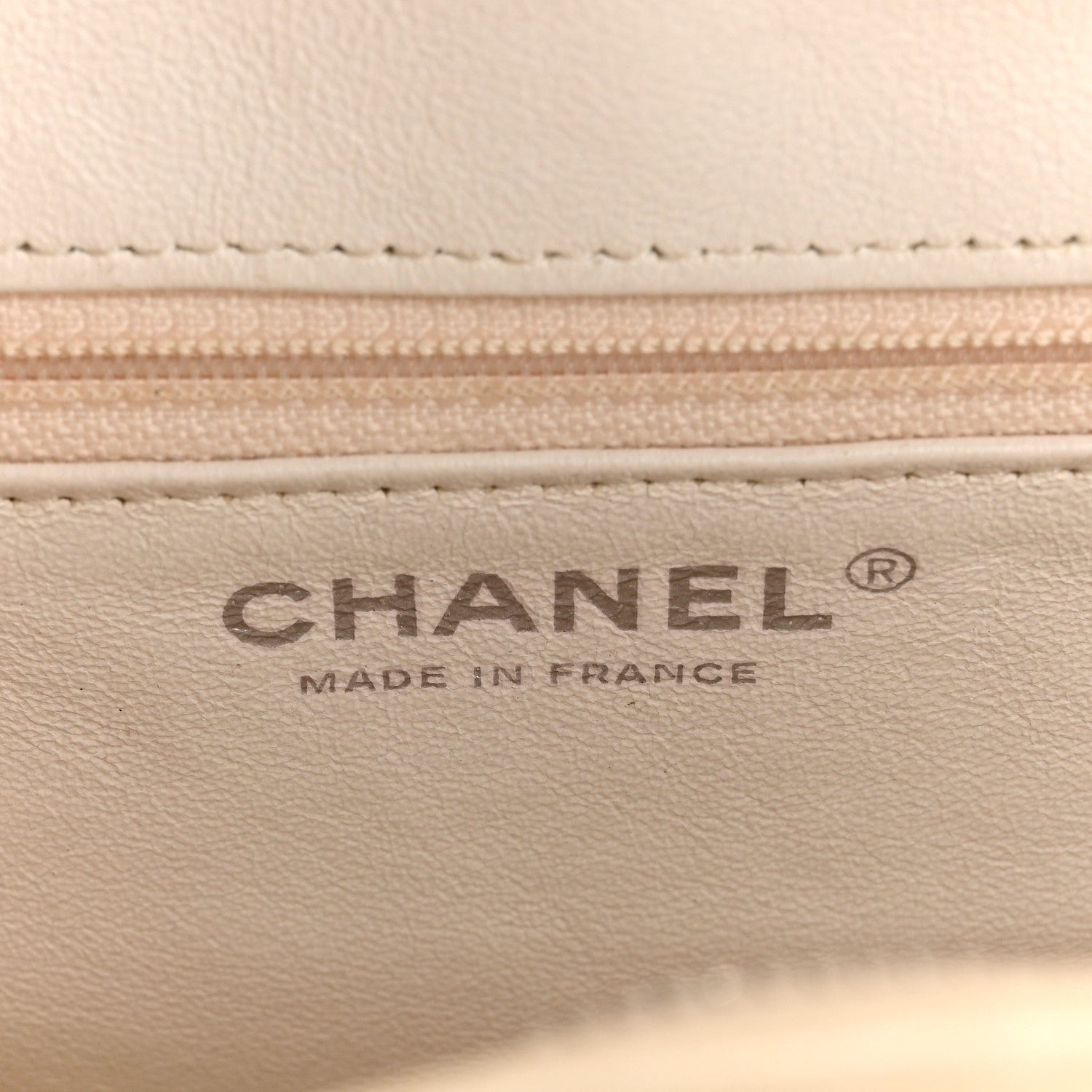 Chanel Tweed Resin Small Zipped Shopping Bag White Black
