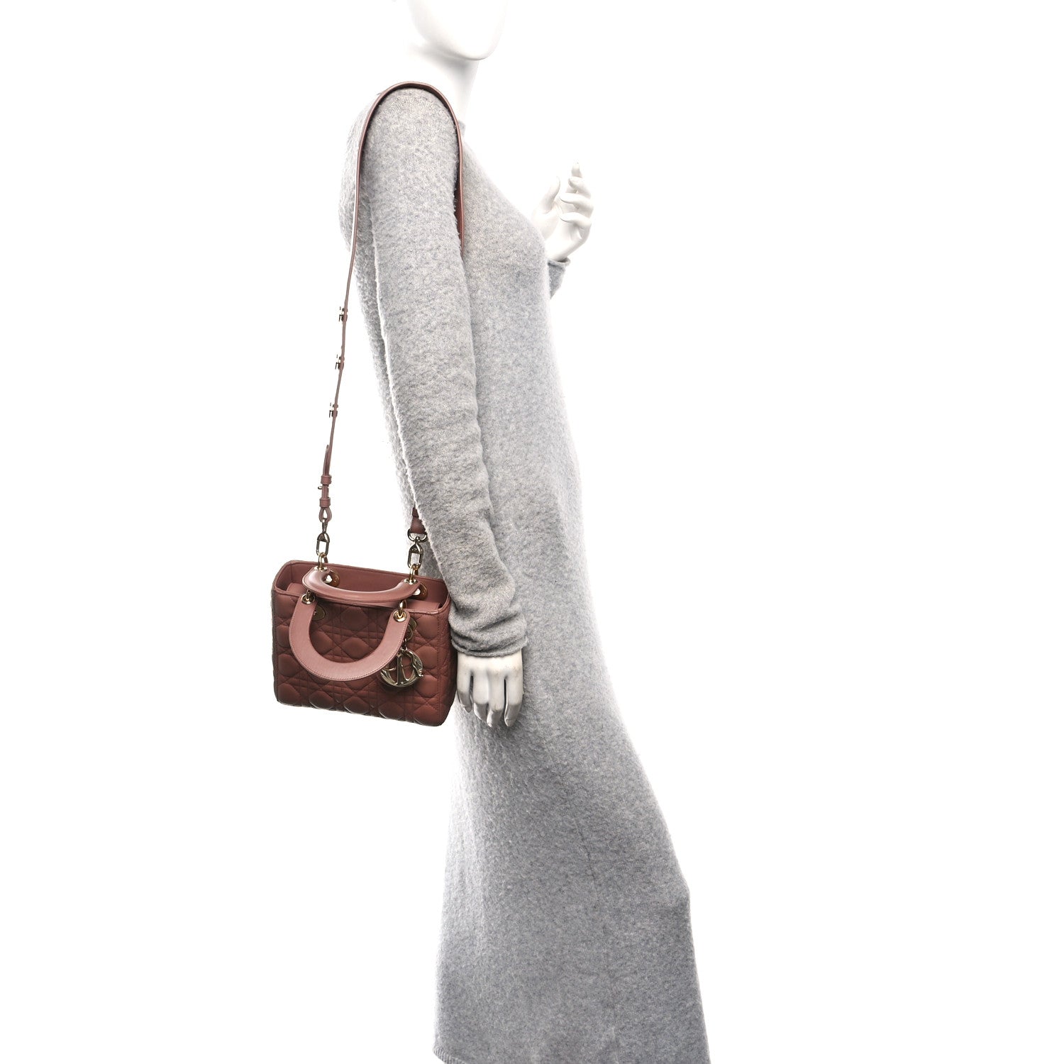 Christian Dior Lambskin Cannage Small My ABCDior Lady Dior Fard