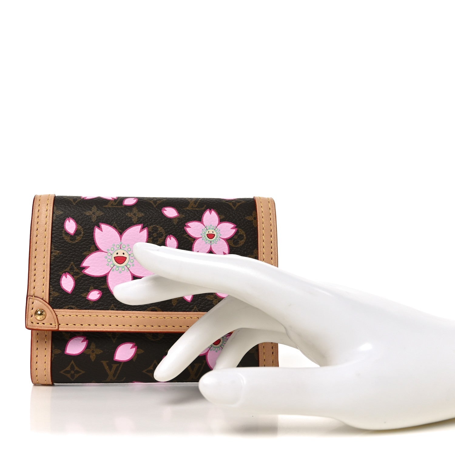 Louis Vuitton LV X TM Monogram Cherry Blossom Victorine Wallet Sakura Brown