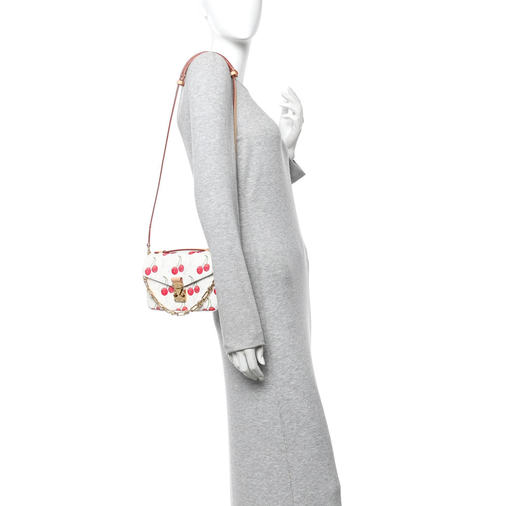 Louis Vuitton LV X TM Monogram Cerises Pochette Metis East West White
