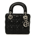 Christian Dior Lambskin Cannage Mini Lady Dior Black