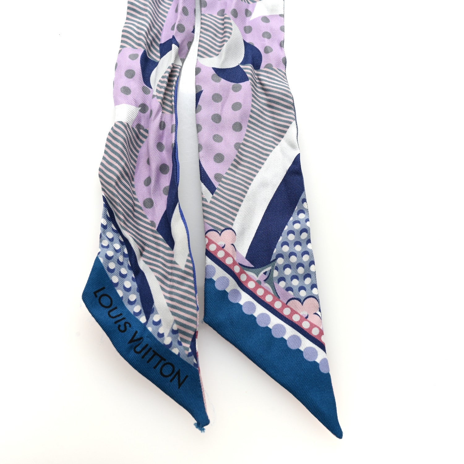 Louis Vuitton Silk Pop Monogram BB Bandeau Bleuet