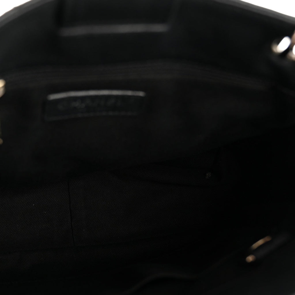 Chanel Caviar Quilted Petit Shopping Tote PST Black