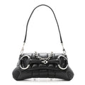 Gucci Nappa Vertical Matelasse Small Maxi Horsebit Chain Shoulder Bag Black