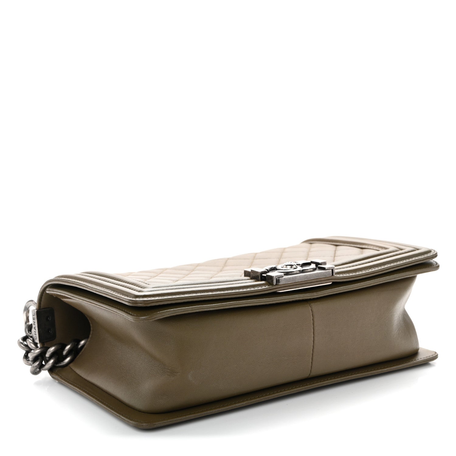 Chanel Lambskin Quilted Medium Boy Flap Khaki