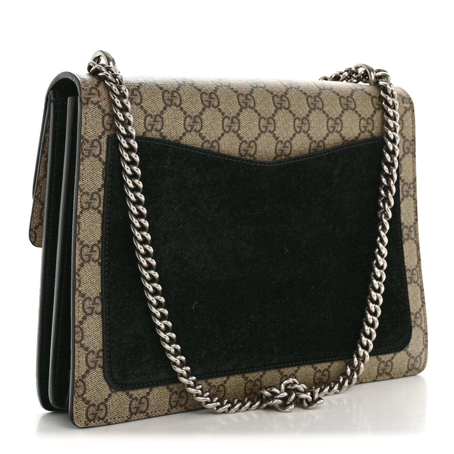 Gucci GG Supreme Monogram Medium Dionysus Shoulder Bag Black