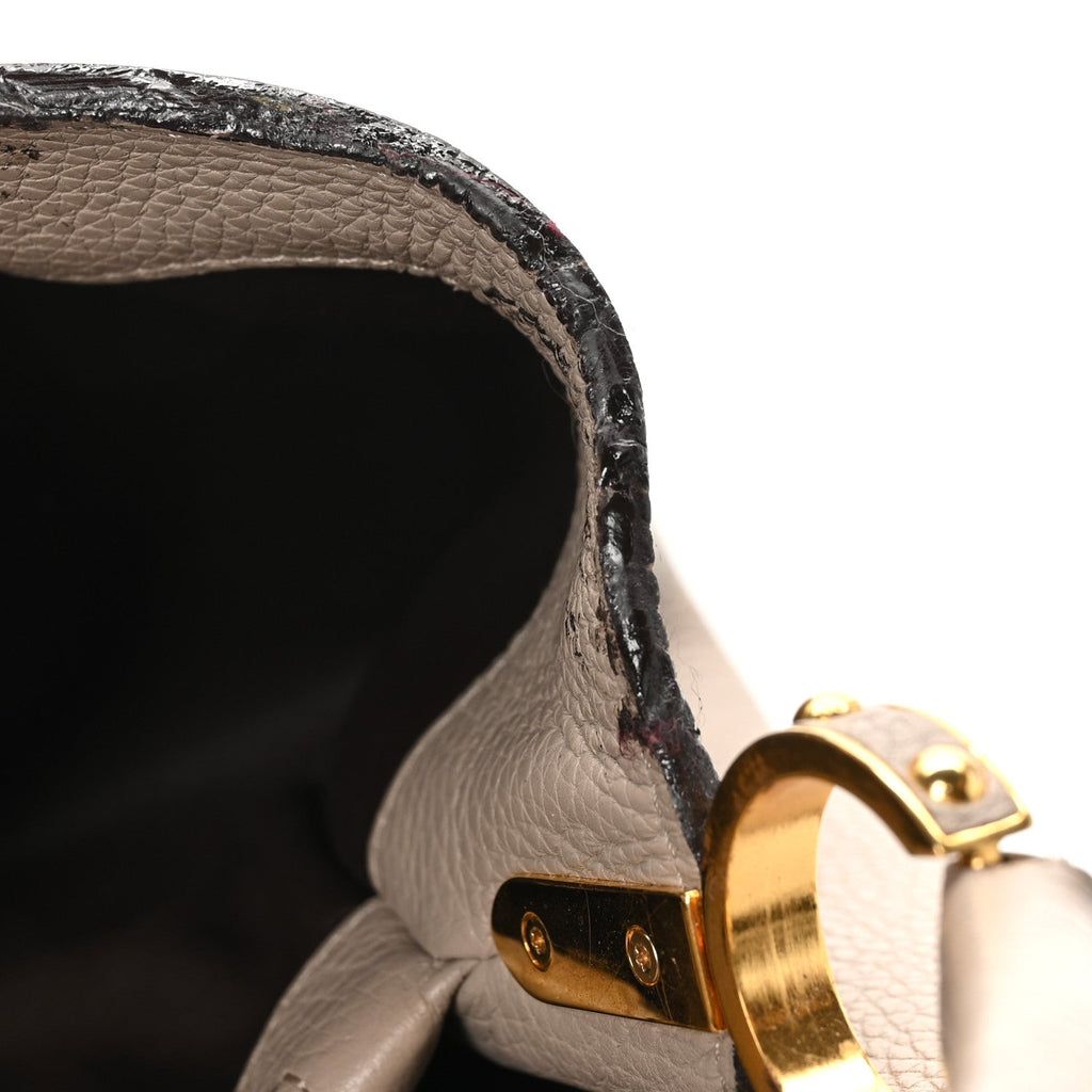 Louis Vuitton Taurillon Capucines MM Galet