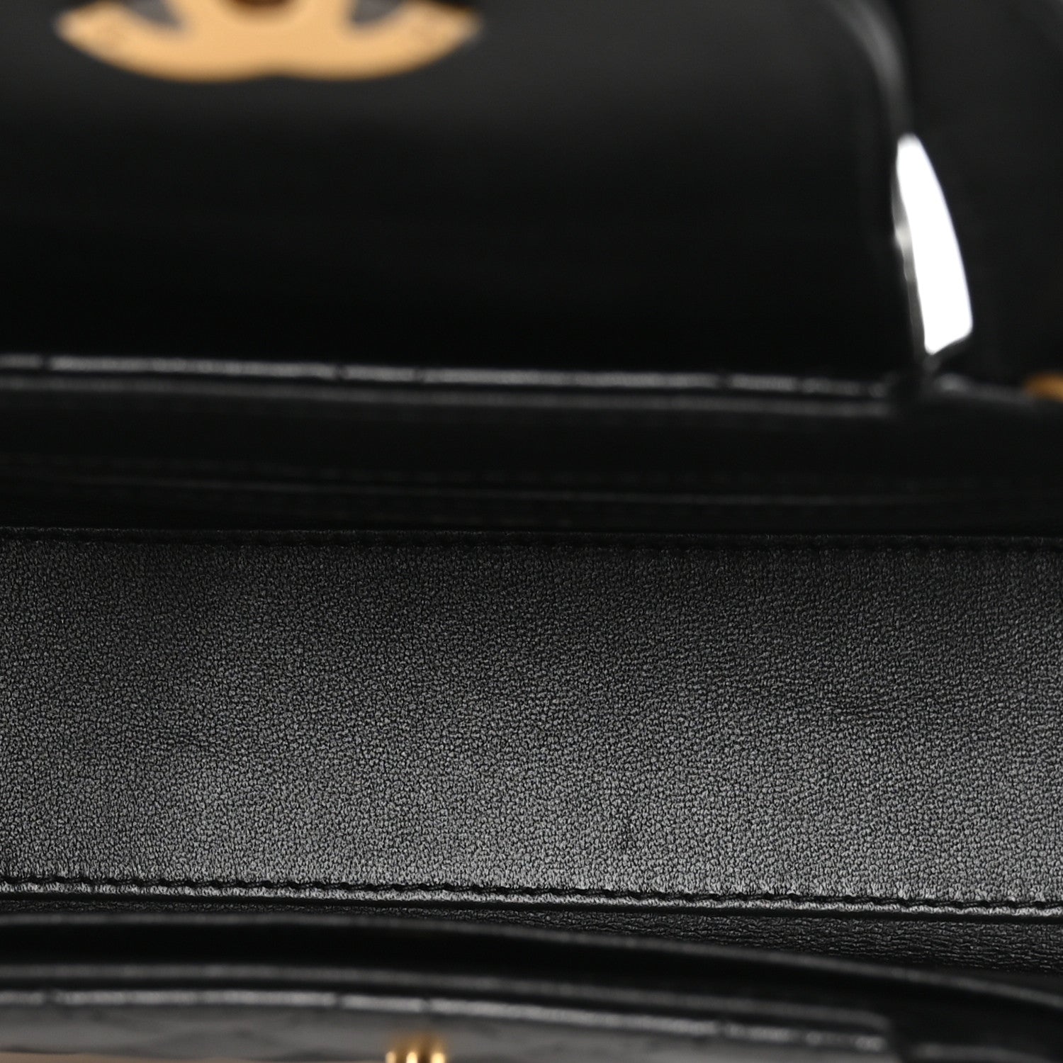 Chanel Shiny Aged Calfskin Quilted Nano Kelly Shopper Black